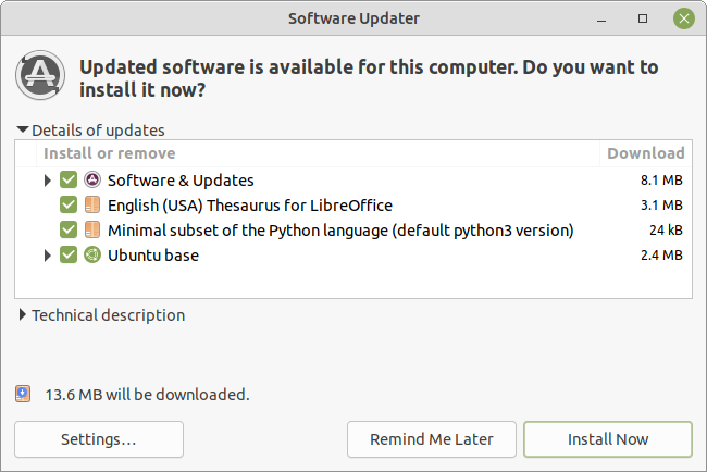 Updates are available.