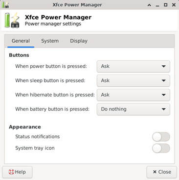 Figure 15 Setting the power manager