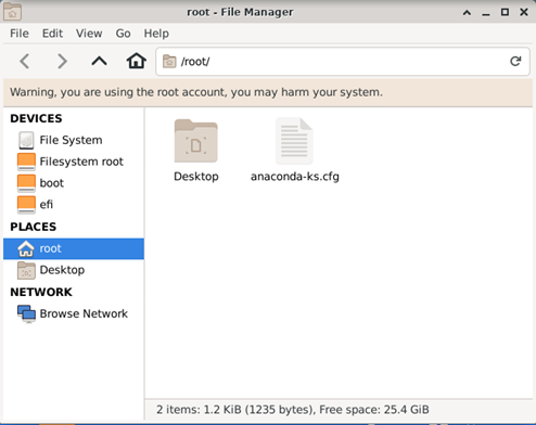 Figure 29 User home directory - big