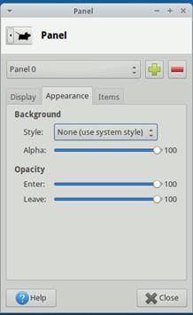 xfce-panel-appearance