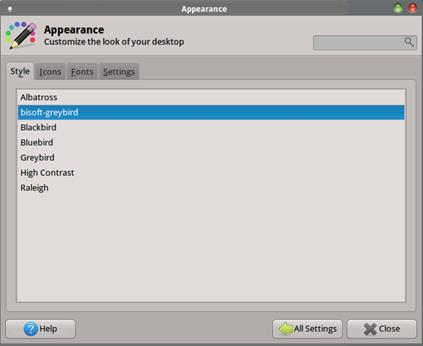 xfce-change-appearance-style