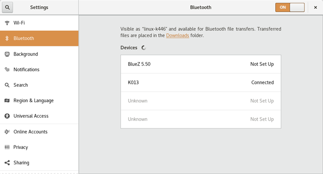 Connect bluetooth