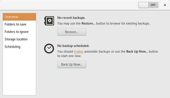 GNOME backup