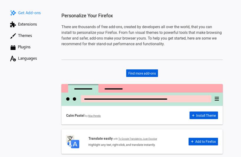 Installing Firefox Extensions